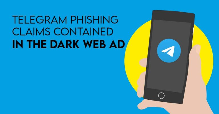 telegram phishing claims contained in the dark web ad